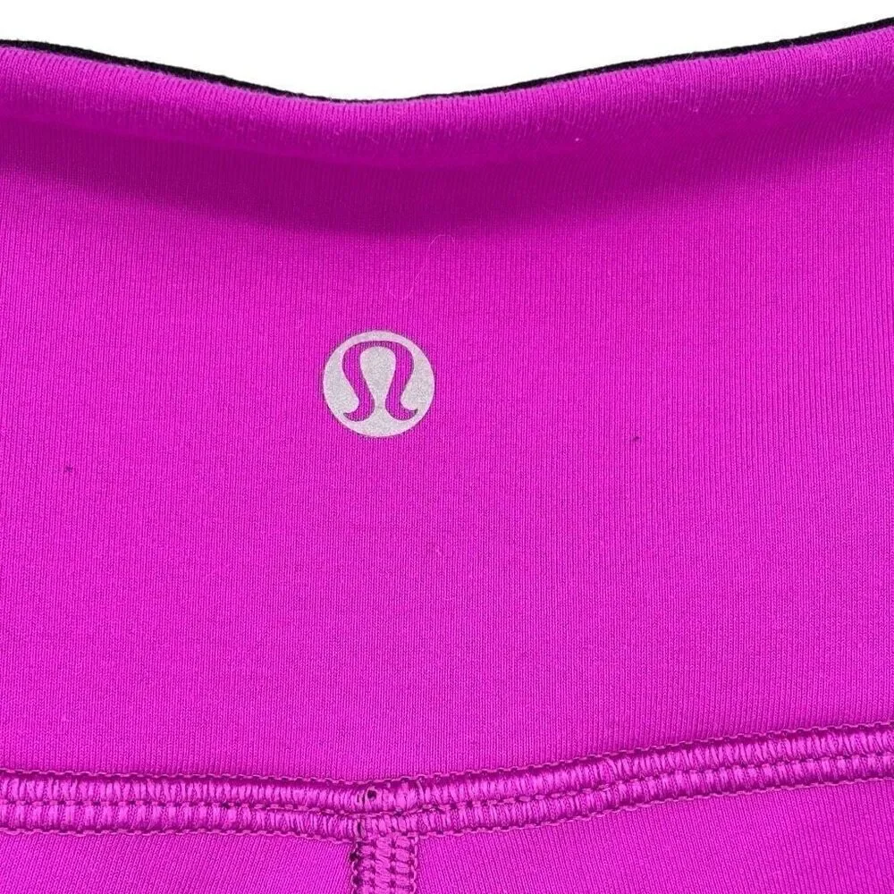 Lululemon Wunder Under Crop Reversible Leggings Tender Violet / Black‎ Size 10